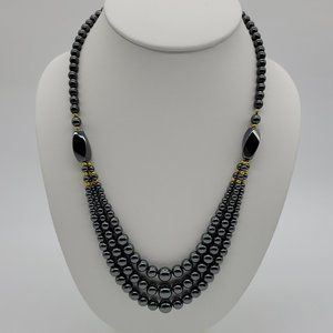HEMATITE DROP NECKLACE 20 INCHES